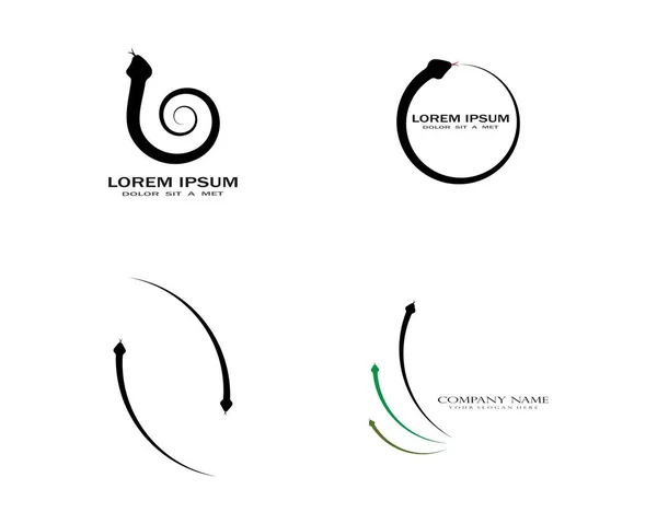 Serpiente Logotipo Vector Plantilla — Vector de stock