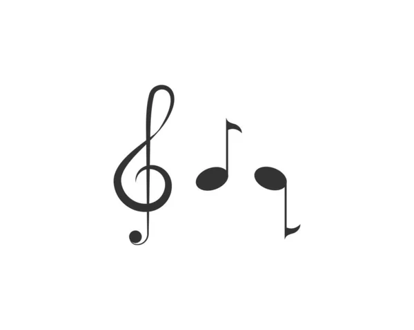 Элемент Музыкального Дизайна Ноты Символы Векторная Иллюстрация Вектор — стоковый вектор
