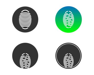 Parmak izi vektör resimleme tasarımı