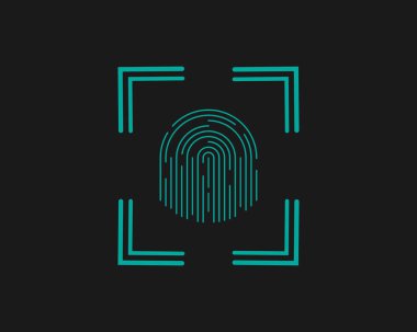 Parmak izi vektör resimleme tasarımı