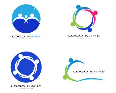 Evlat Edinme ve Toplum Bakımı Logo şablonu vektör simgesi