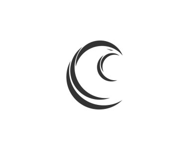 Şahin Kartalı Kuş Logo Şablonu vektör simgesi