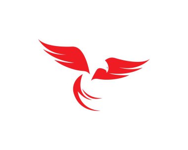 Falcon Wing Logo Şablon vektör simgesi tasarımı