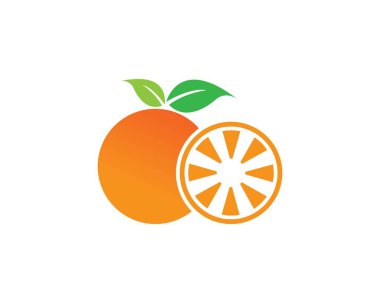 Turuncu logo tasarımı. Vektör illüstrasyonu