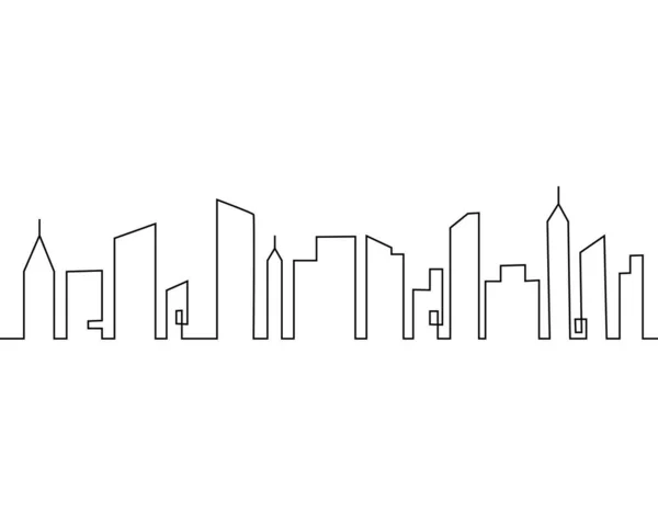 Die Skyline Der Modernen Stadt Stadtsilhouette Vektorabbildung Flachem Design — Stockvektor