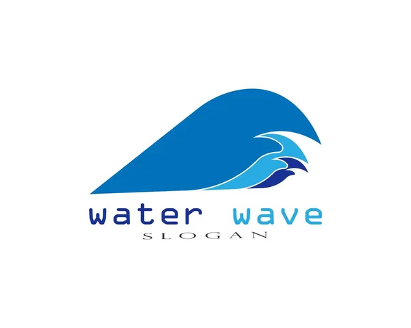 Символ Значок Водної Хвилі Логотип Шаблон Вектор — стоковий вектор