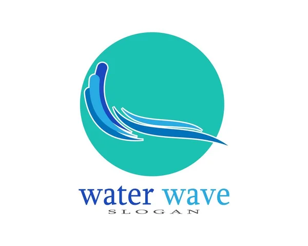 Watergolf Symbool Icoon Logo Template Vector — Stockvector