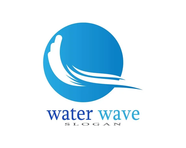 Watergolf Symbool Icoon Logo Template Vector — Stockvector