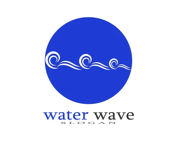 Watergolf Symbool Icoon Logo Template Vector — Stockvector