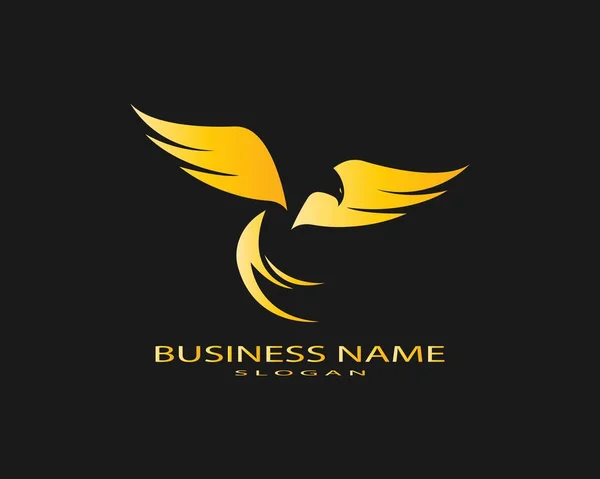 Falcon Wing Logo Template Vetor Ícone Design — Vetor de Stock