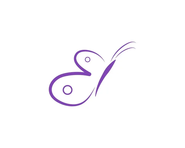 Piękno Butterfly Logo Szablon Wektorowy Projekt Ikony — Wektor stockowy