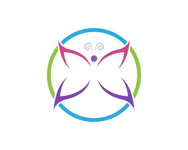 Kauneus Butterfly Logo Malli Vektori Kuvake Suunnittelu — vektorikuva