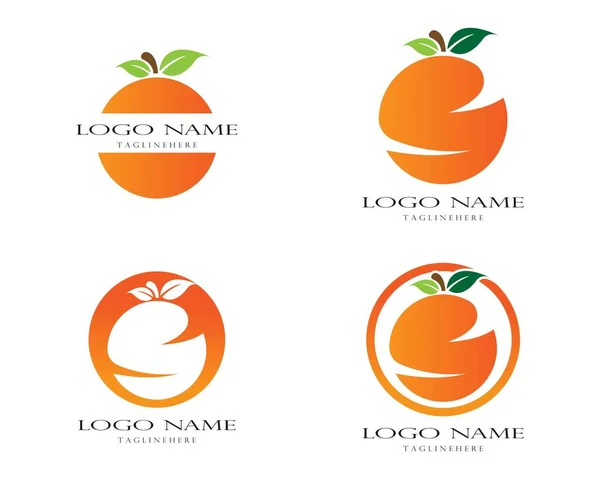 Design Logotipo Laranja Vector Illustratio — Vetor de Stock