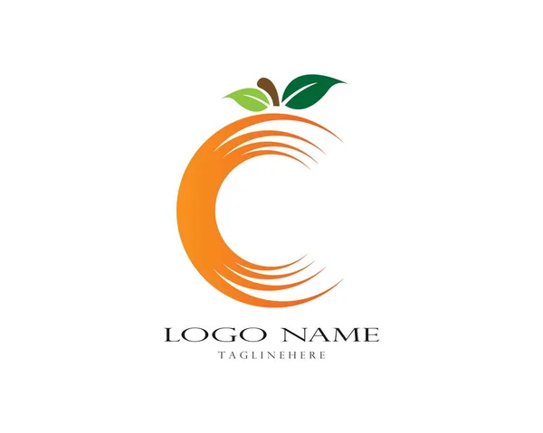 Oranje Logo Ontwerp Vectorillustratie — Stockvector