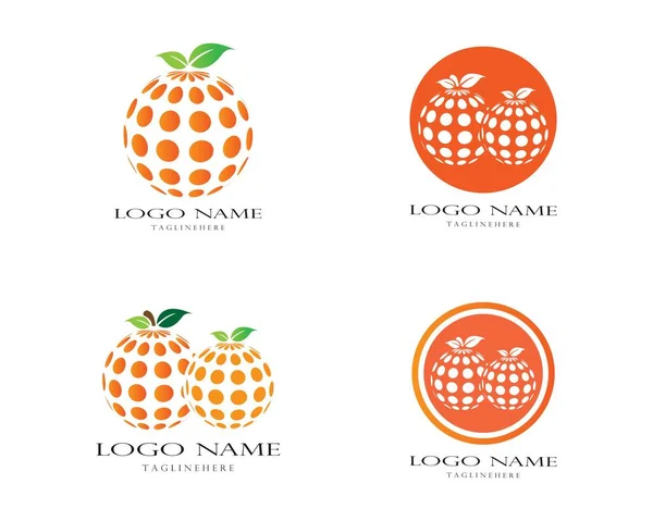 Design Logotipo Laranja Vector Illustratio — Vetor de Stock
