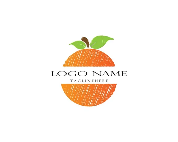 Oranje Logo Ontwerp Vectorillustratie — Stockvector