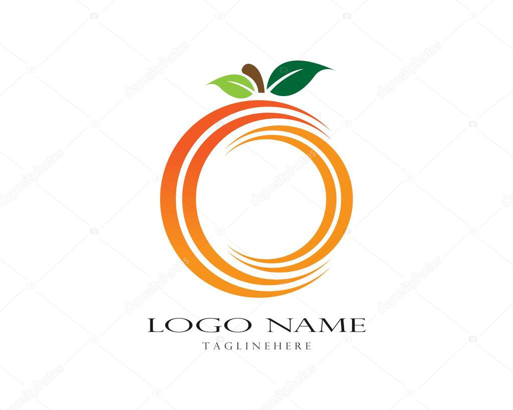 Orange logo design. Vector illustratio