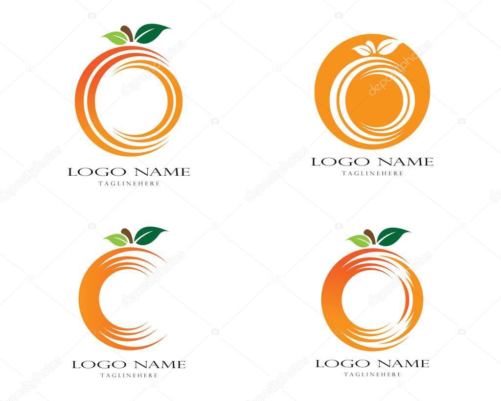 Orange logo design. Vector illustratio