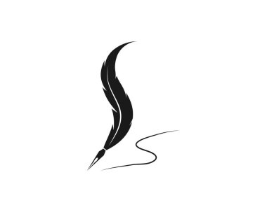 Tüy logo vektör şablonu