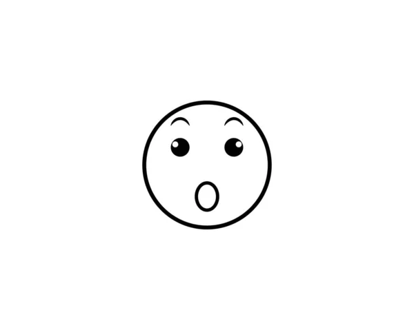 Emoticon Logo Vector Icono Plantilla — Vector de stock