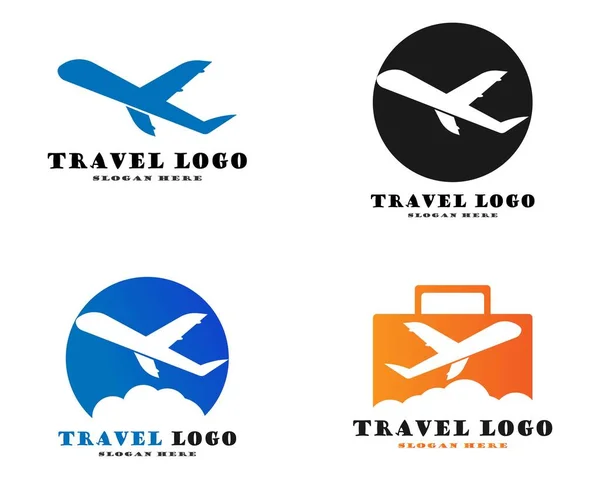 Travel Logo Vector Icon Template — Stock Vector