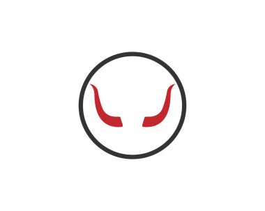 Boğa boynuzu logosu ve semboller şablon simgeleri 