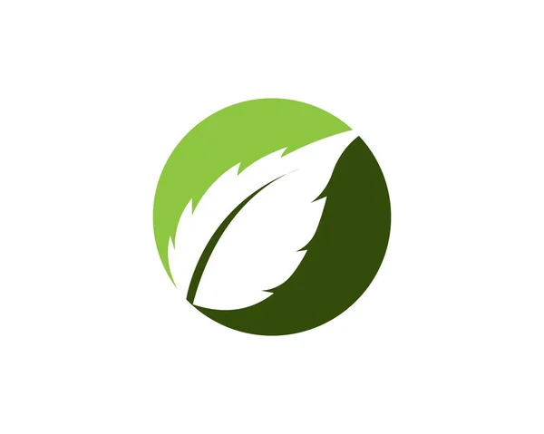 Conception Logo Vecteur Feuille Arbre Concept Respectueux Environnement — Image vectorielle