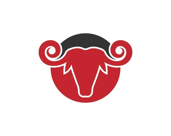 Red Bull Taurus Logo Template Vector Icon — стоковий вектор