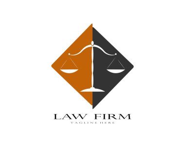Hukuk firması logo vektör şablonu