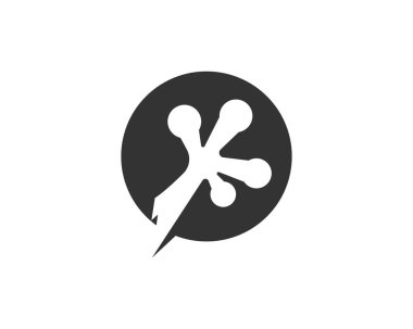 Ayak Kurbağası Logo Şablonu vektör çizimi