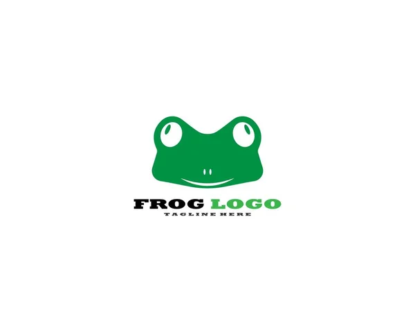 Frog Logotipo Modelo Vetor Ilustração — Vetor de Stock