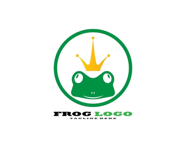 Frog Logotipo Modelo Vetor Ilustração — Vetor de Stock