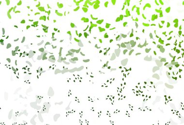 Soyut formlarla açık yeşil vektör arkaplanı. Soyut tarzda rengarenk gradyan şekilleri olan bir resim. Bir cep telefonu için arka plan.