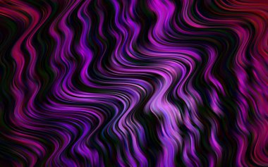 Farklı şekil ve renklerdeki bulanık dalga çizgileri. Gradyanı olan belirsiz soyut bir illüstrasyon.