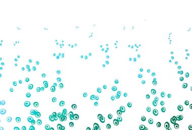 Açık Mavi, noktalı yeşil vektör arkaplanı. Doğa tarzında renkli baloncuklu soyut illüstrasyon. Marka kitabınız için şablon.