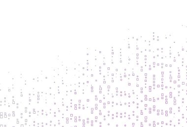 Açık Pembe, mavi vektör kaplaması. Dikdörtgenleri ve kareleri olan güzel bir çizim. İş broşürleri, broşürler için desen.