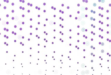 Parlak kar taneleriyle açık mor vektör düzeni. Bulanık arkaplanda kar ve eğim. İş ilanınız için yeni yıl tasarımı.