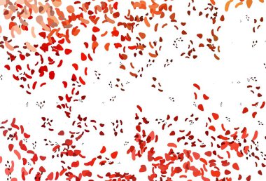 Memphis şekilli açık kırmızı vektör şablonu. Rastgele şekillerle soyut tarzda dekoratif tasarım. Web siteniz için basit tasarım.