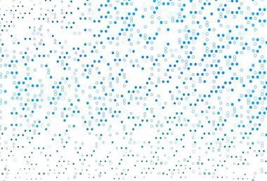 Çember şekilli açık mavi vektör düzeni. Soyut arka planda bulanık kabarcıklar ve renkli gradyan. Suyun deseni, yağmur damlaları.