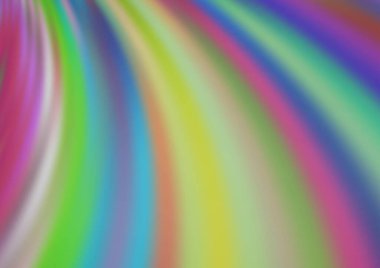 Gökkuşağı renk vektör arkaplanındaki kıvrımlı ışık ışınları. Gradyan bulanıklığı olan modern illüstrasyon