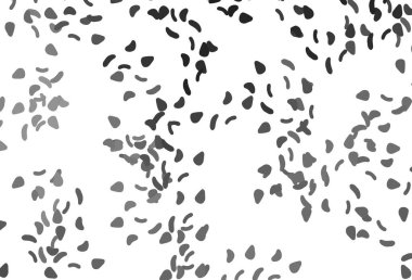 Light Silver, Memphis şekilli gri vektör şablonu. Rastgele şekillerle soyut tarzda dekoratif tasarım. İşiniz için en iyi akıllı tasarım.