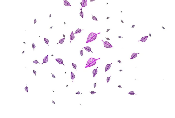 Light Purple Vector Hand Painted Background Pattern Gradient Colorful Leaves — Stock Vector