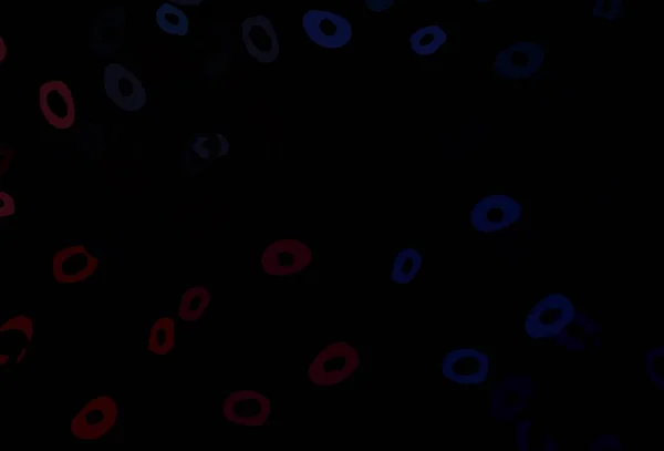 Темно Синя Червона Векторна Текстура Дисками Блискуча Абстрактна Ілюстрація Розмитими — стоковий вектор