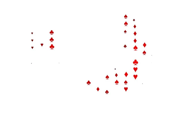 Hellrotes Vektormuster Mit Dem Symbol Der Karten Illustration Mit Herz — Stockvektor