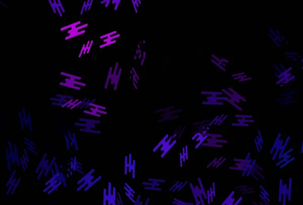 Fondo Rosa Oscuro Vector Azul Con Largas Líneas Ilustración Abstracta — Vector de stock
