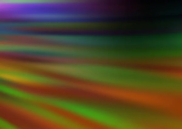 暗いトーン色のベクトル背景に湾曲した光線 グラデーションぼかしのモダンなイラスト — ストックベクタ