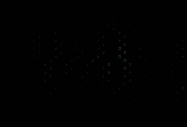 Koyu renk, gökkuşağı vektör desenli kristaller, dikdörtgenler. Dikdörtgen şekilli soyut çizimler. Web siteleri, iniş sayfaları için desen.