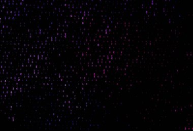 Koyu pembe, bankacılık sembollü mavi vektör düzeni. Bulanık tasarım içinde EUR, JPY, GBP sembolleri var. Reklamınız, posteriniz, afişiniz için en iyi tasarım..