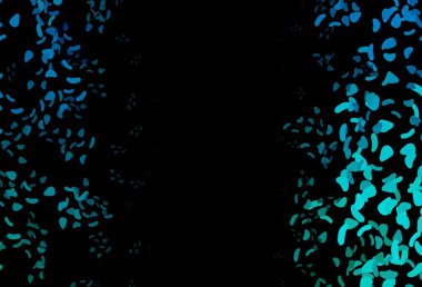 Koyu mavi, rastgele şekilli yeşil vektör dokusu. Modern tarzda değişen renkli kaotik formlar. Kartvizitiniz için modern tasarım.