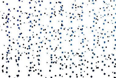 Daireleri, çizgileri, dikdörtgenleri olan hafif BLUE vektör düzeni. Küreler, kareler ve çizgilerle soyut çizimler. İş ilanınız için akıllı tasarım.